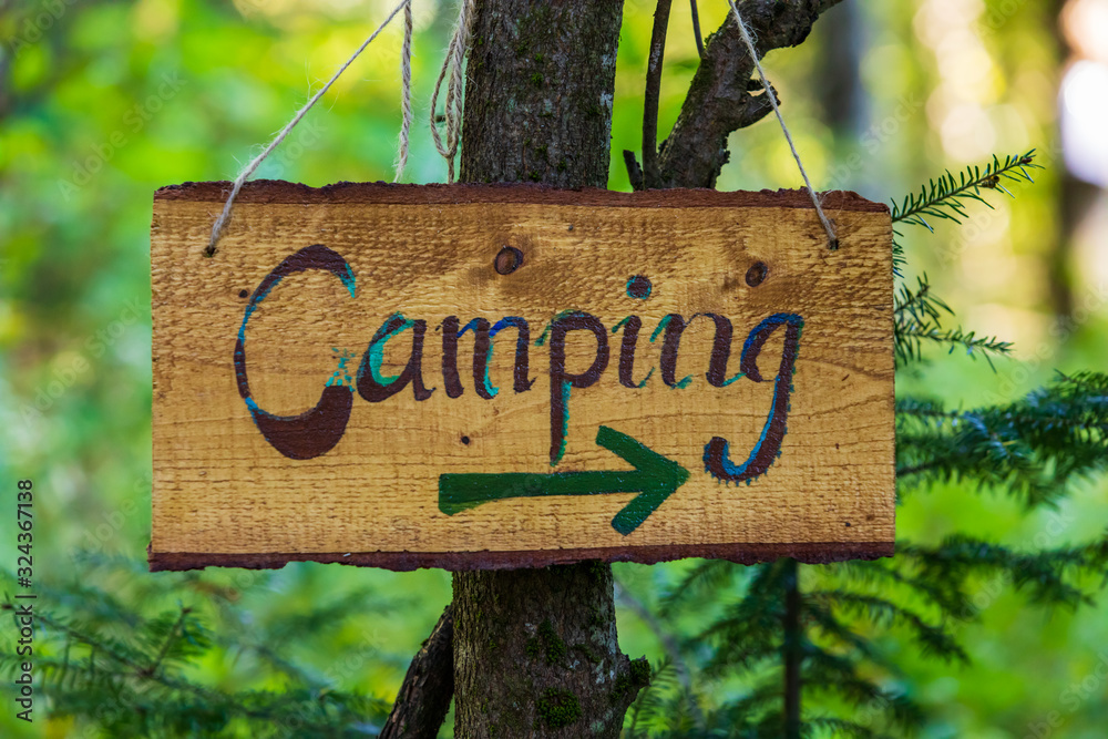 camping sign