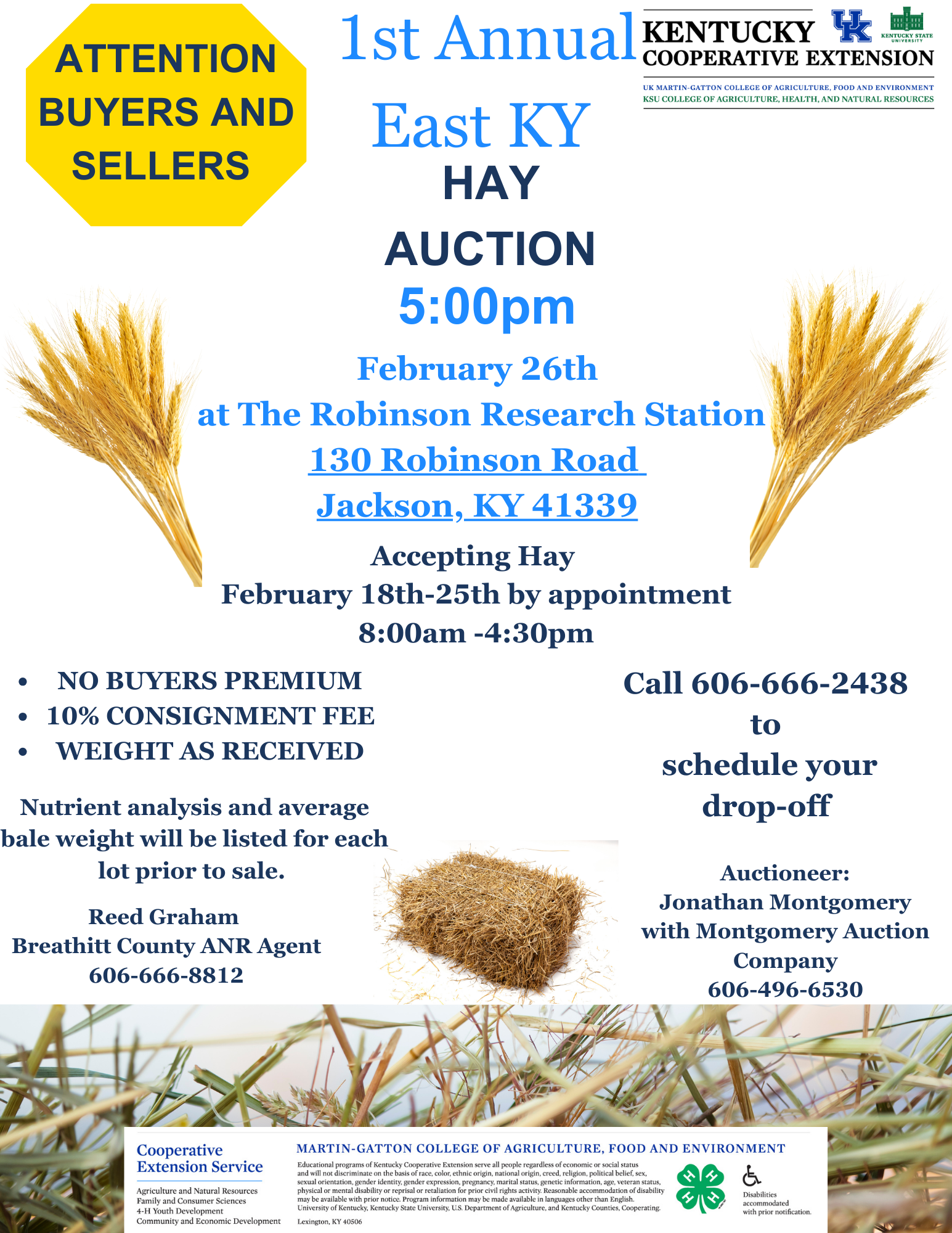 hay auction flyer